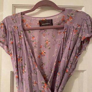 Reformation midi wrap dress